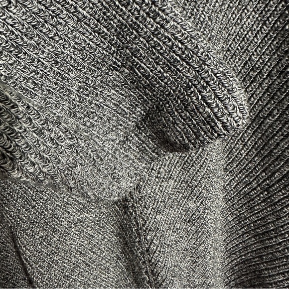 Talbots Plus sweater, size 2x. Marled gray, front seam, split turtleneck. - Picture 6 of 10